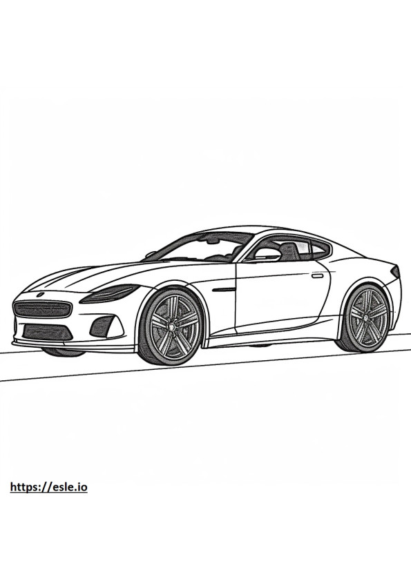 Jaguar F-Type P450 AWD R-Dynamic Coupe coloring page