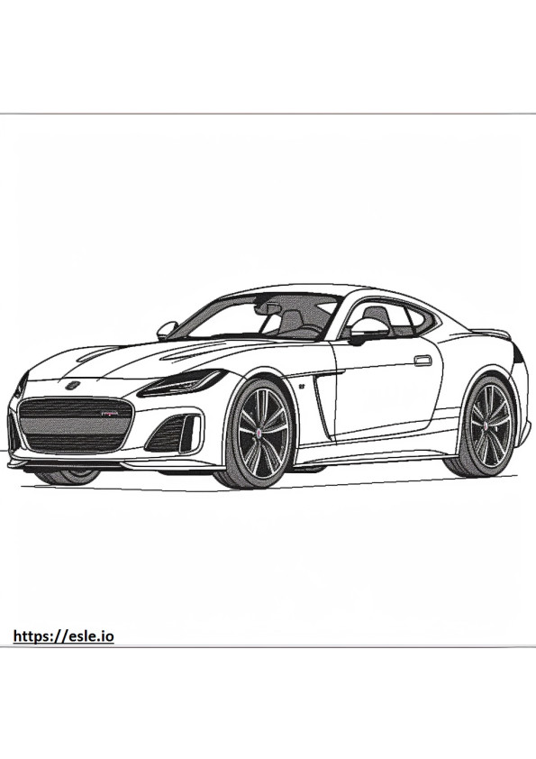 Jaguar F-Type P450 AWD R-Dynamic Coupe coloring page