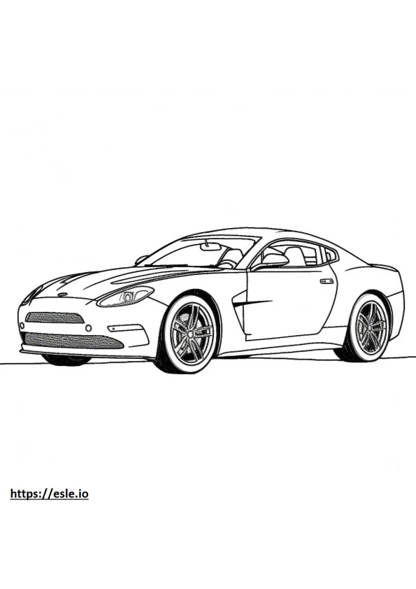 Aston Martin V8 Vantage S kleurplaat