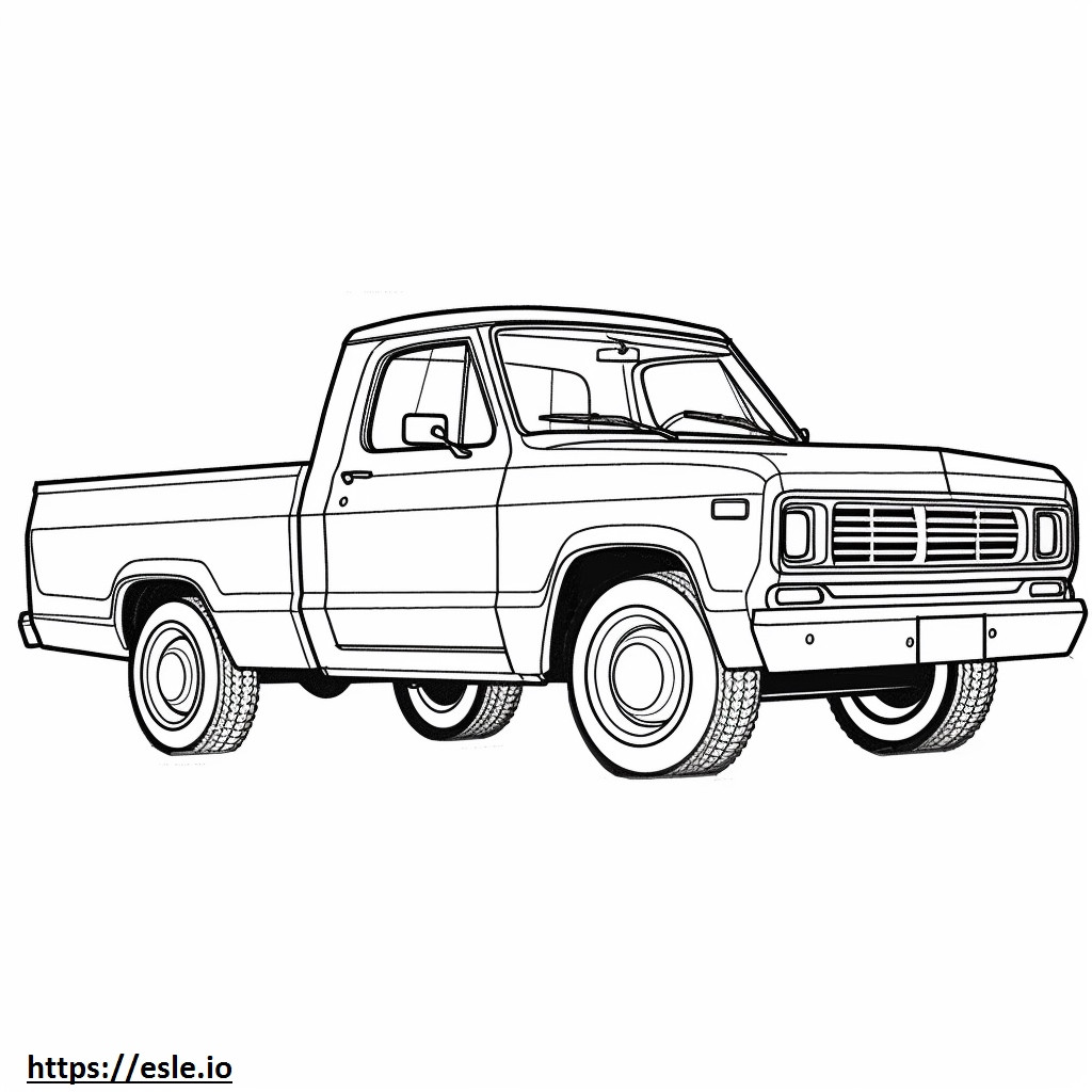 Chassi de cabine de picape Dodge D250 2WD para colorir