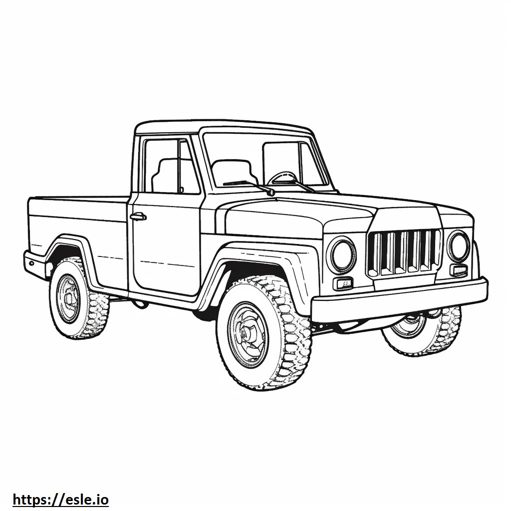 Jeep J-10 Pickup Truck coloring page