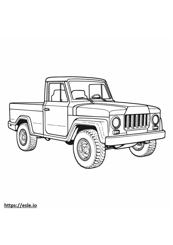 Jeep J-10 Pickup Truck coloring page