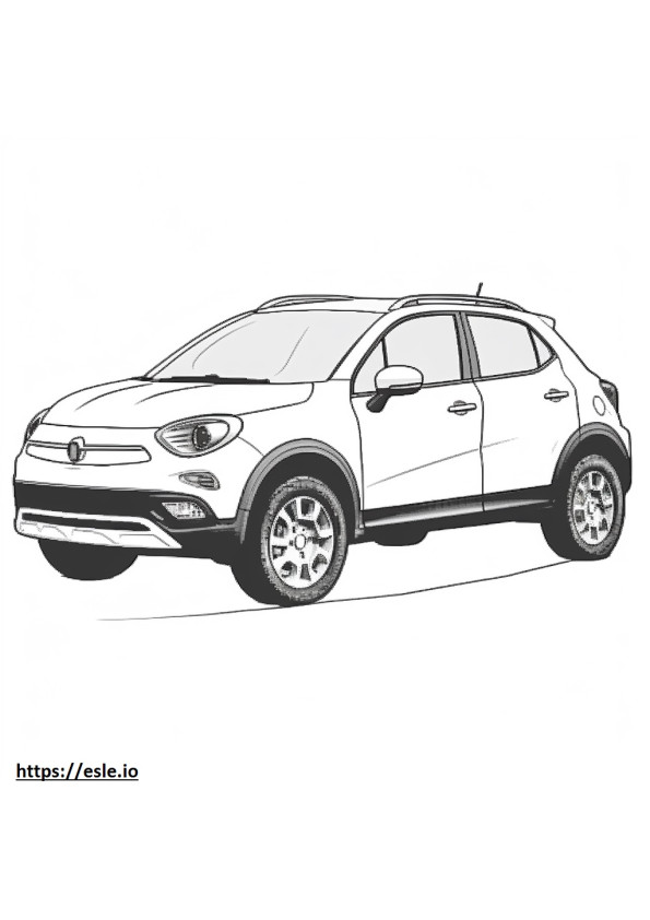 Fiat 500X AWD coloring page