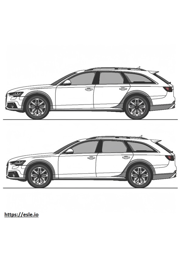 Audi A6 Allroad quattro coloring page