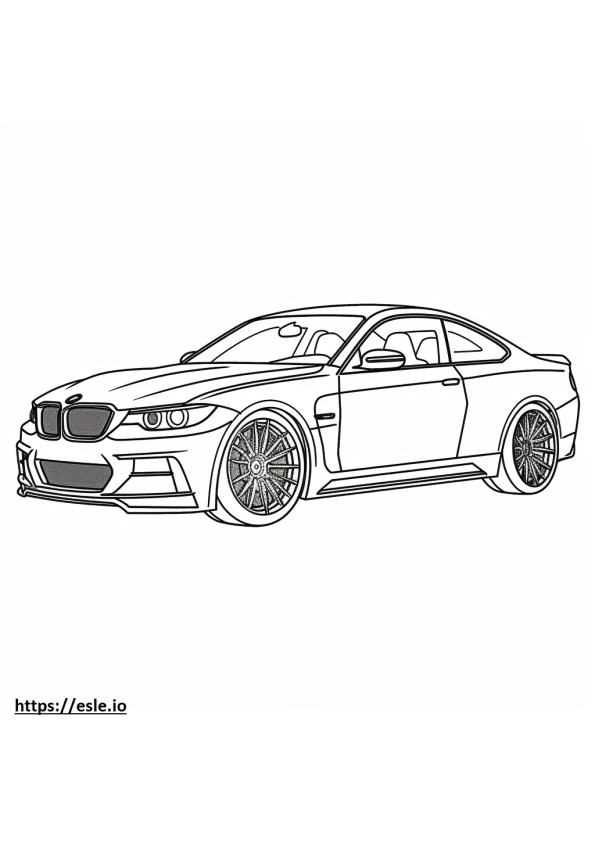 BMW M3 コンペティション ぬりえ - 塗り絵