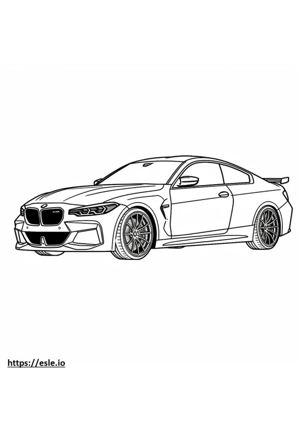 BMW M3 Wettbewerb ausmalbild