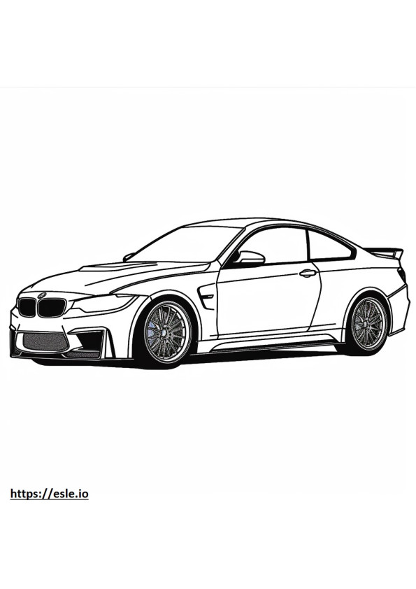 Kompetisi BMW M3 gambar mewarnai