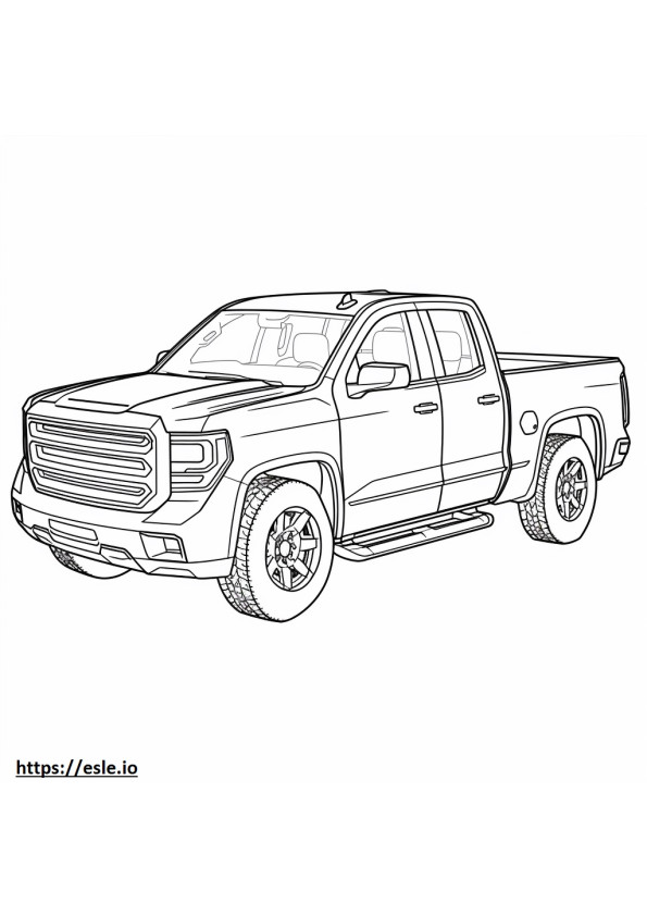 GMC Sierra 4WD AT4X coloring page