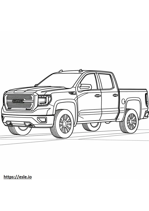 GMC Sierra 4WD AT4X coloring page