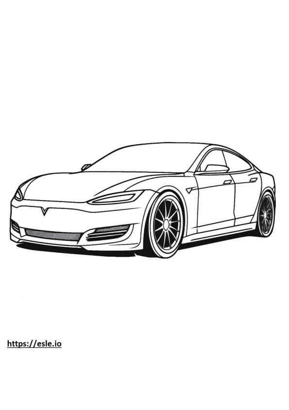 Tesla Model S gambar mewarnai