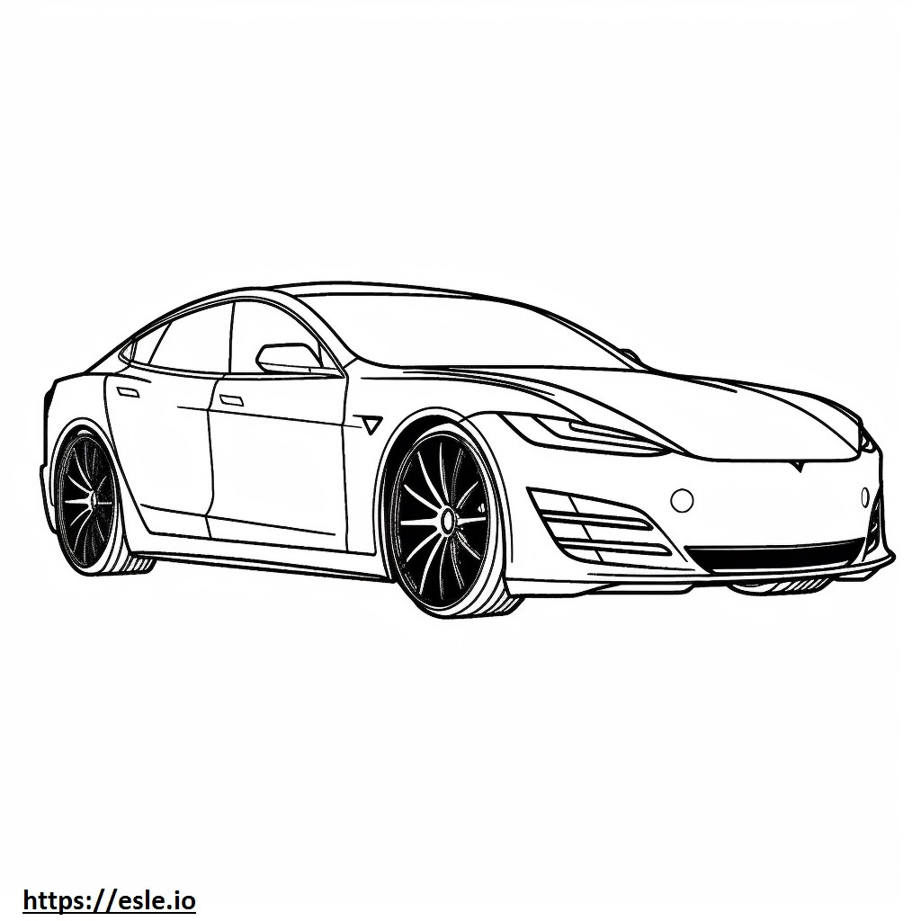 Tesla modelo S para colorear e imprimir