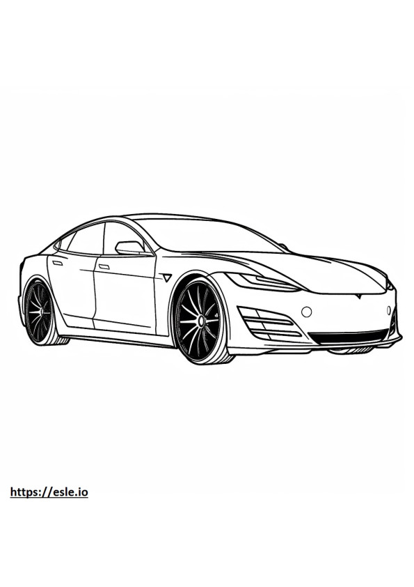 Tesla Modell S ausmalbild