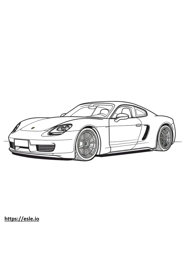 Porsche Taycan GTS kleurplaat