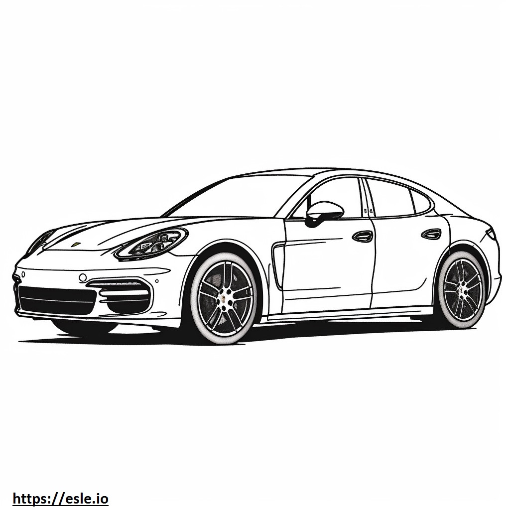 Porsche Panamera S para colorear e imprimir