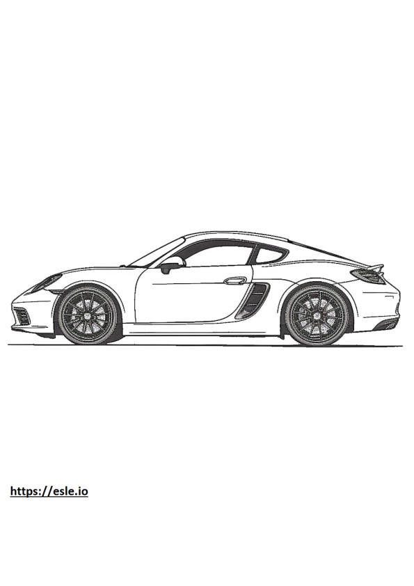 Porsche 718 Cayman GT4 coloring page