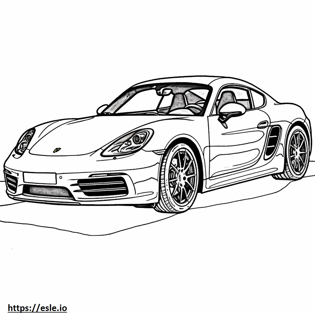 Porsche 718 Cayman GT4 coloring page
