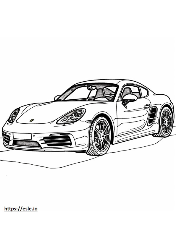 Porsche 718 Caimão GT4 para colorir