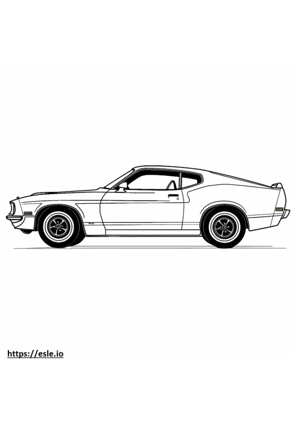 Coloriage Ford Mustang Mach1 à imprimer