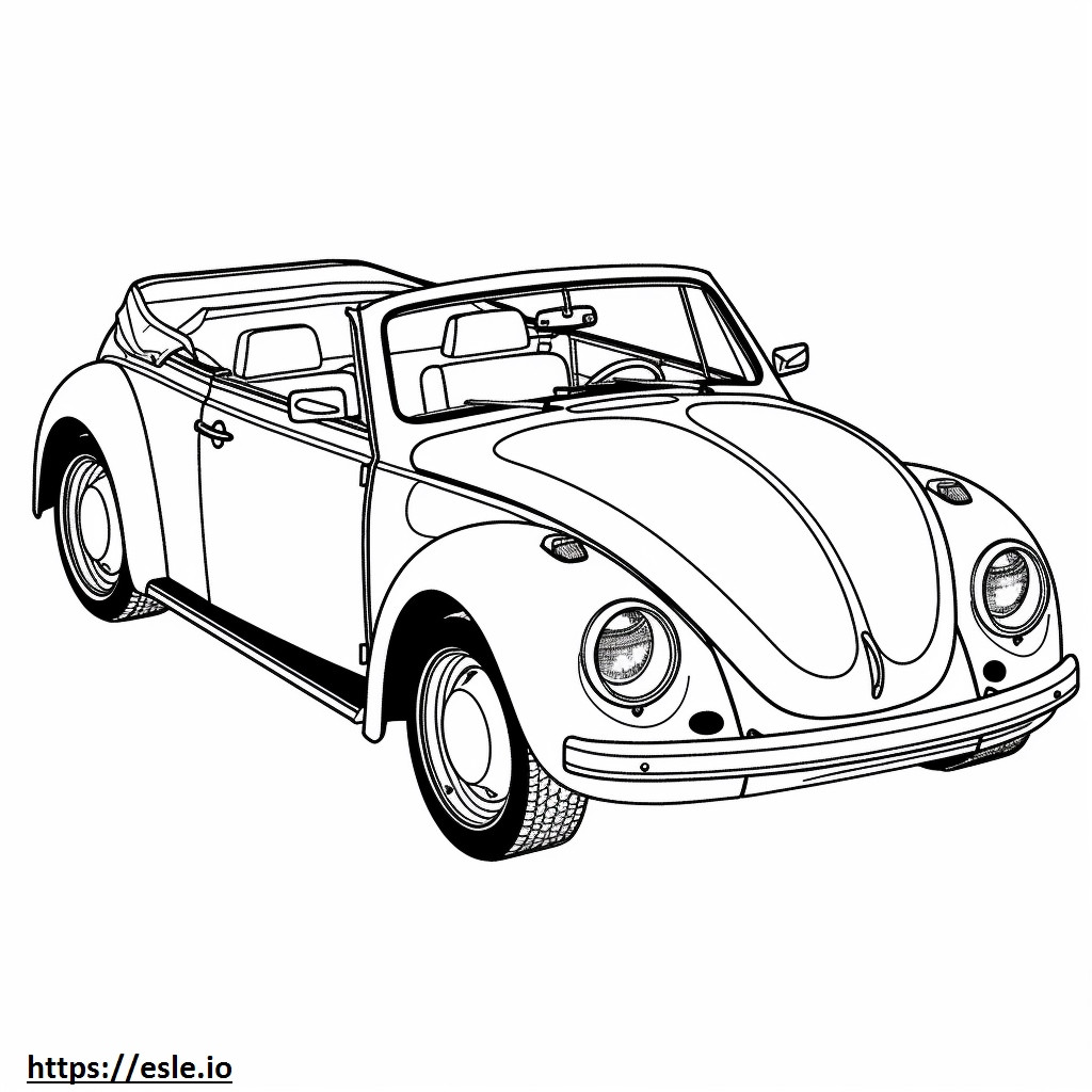 Volkswagen New Beetle Cabrio ausmalbild