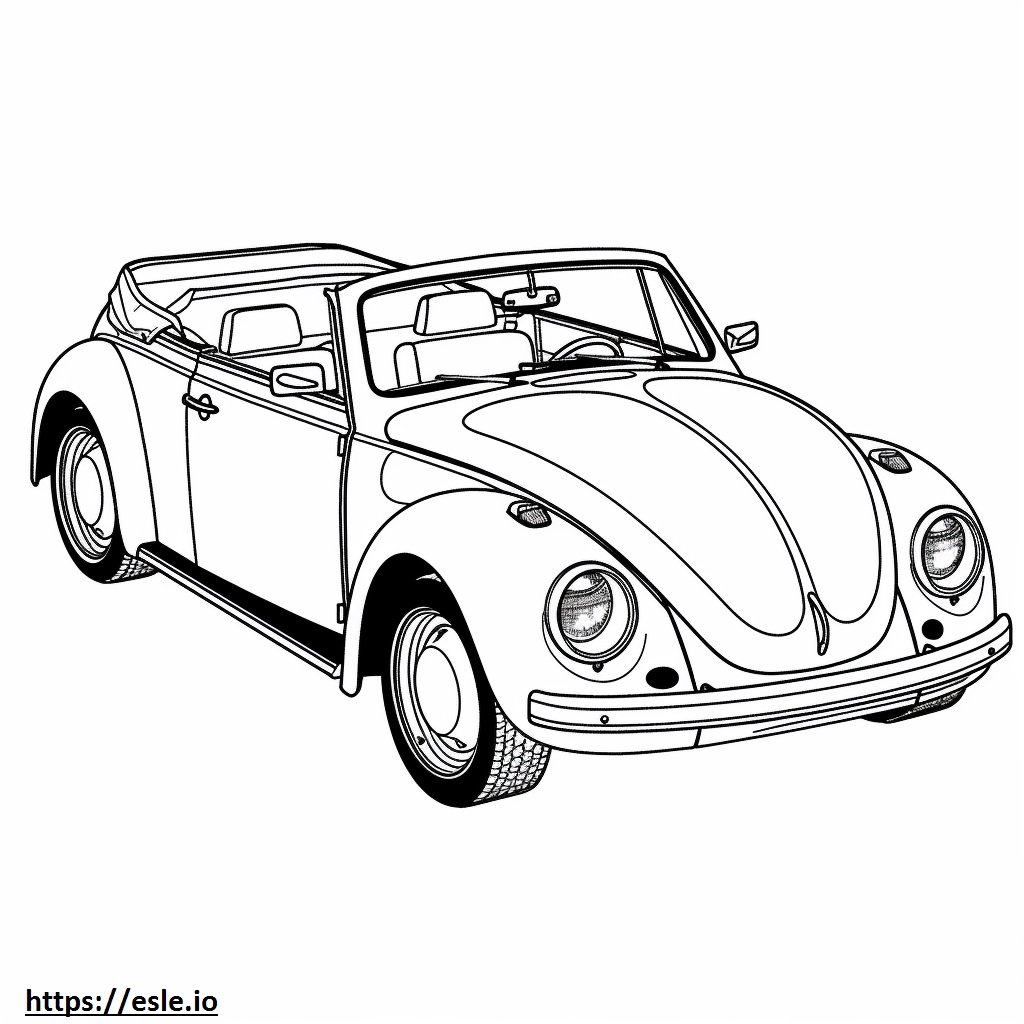 Volkswagen New Beetle Convertible coloring page