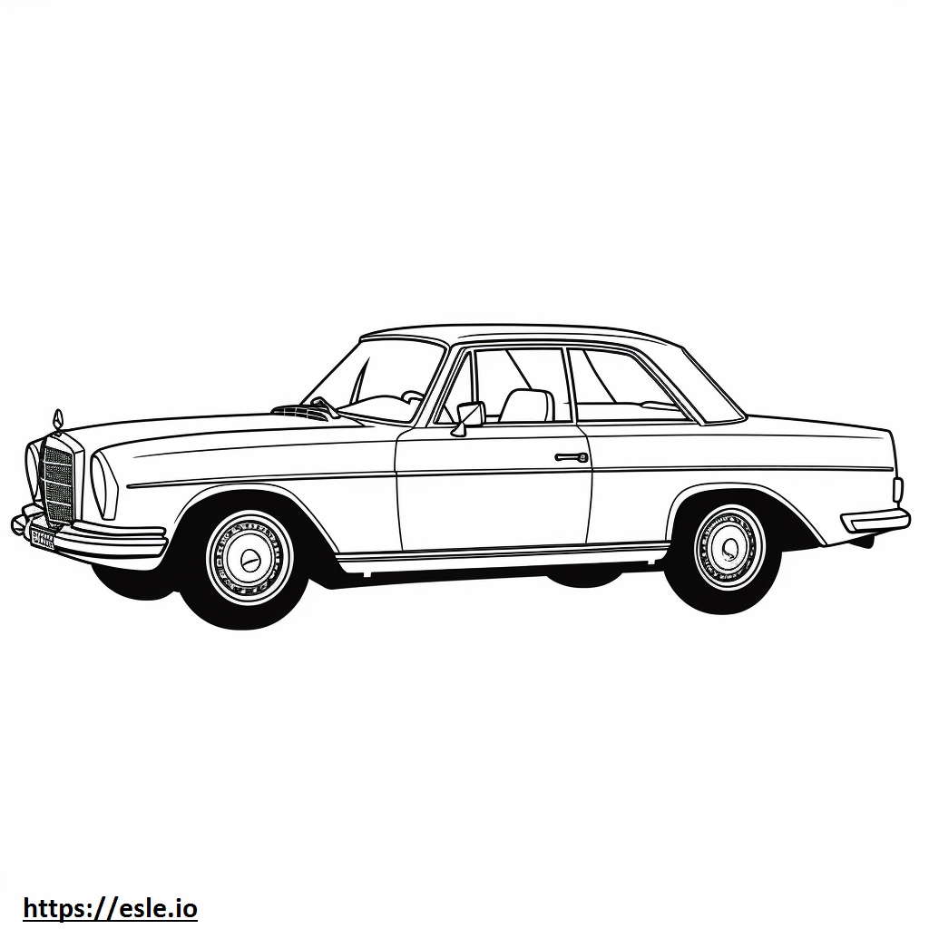 Mercedes-Benz 300SE gambar mewarnai untuk dicetak gratis