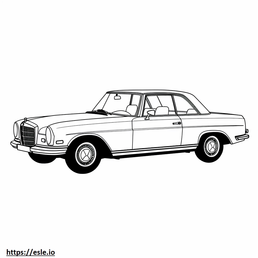 Mercedes-Benz 300SE coloring page for kids