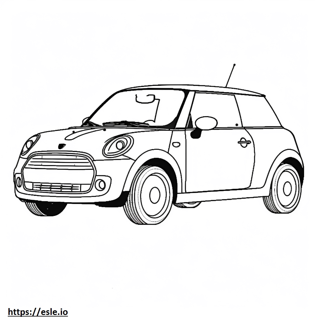 MINI Cooper Hardtop 2 door coloring page