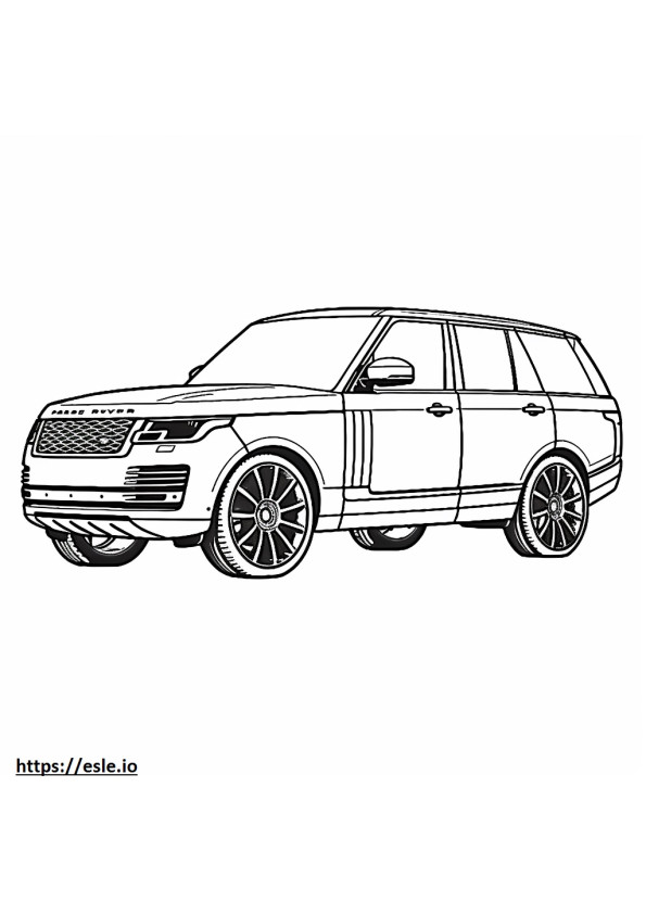 Land Rover Range Rover coloring page