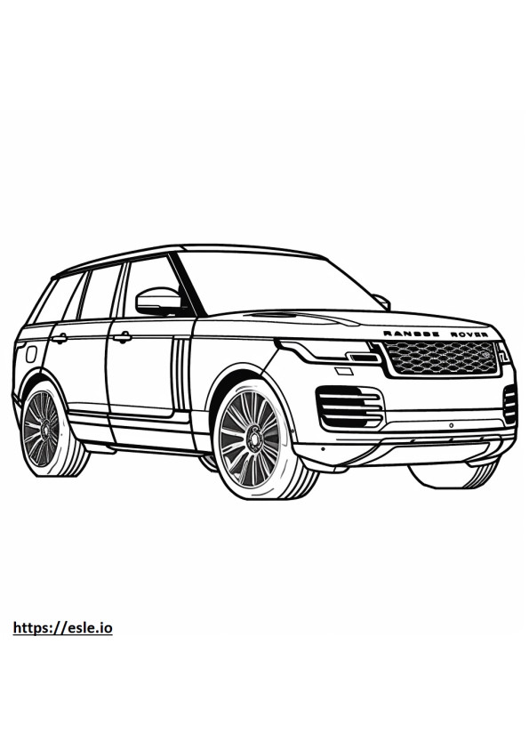 Land Rover Range Rover coloring page
