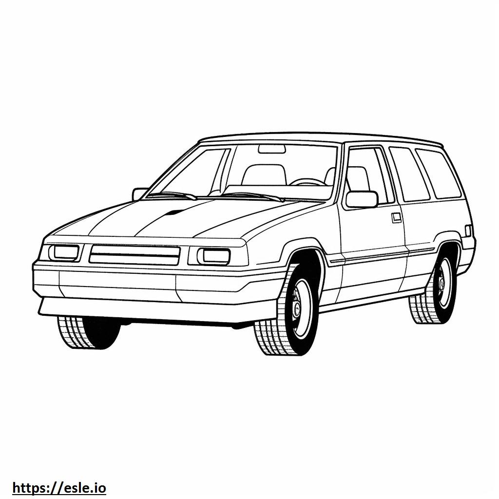 GMC サファリ 2WD (カーゴ) ぬりえ - 塗り絵