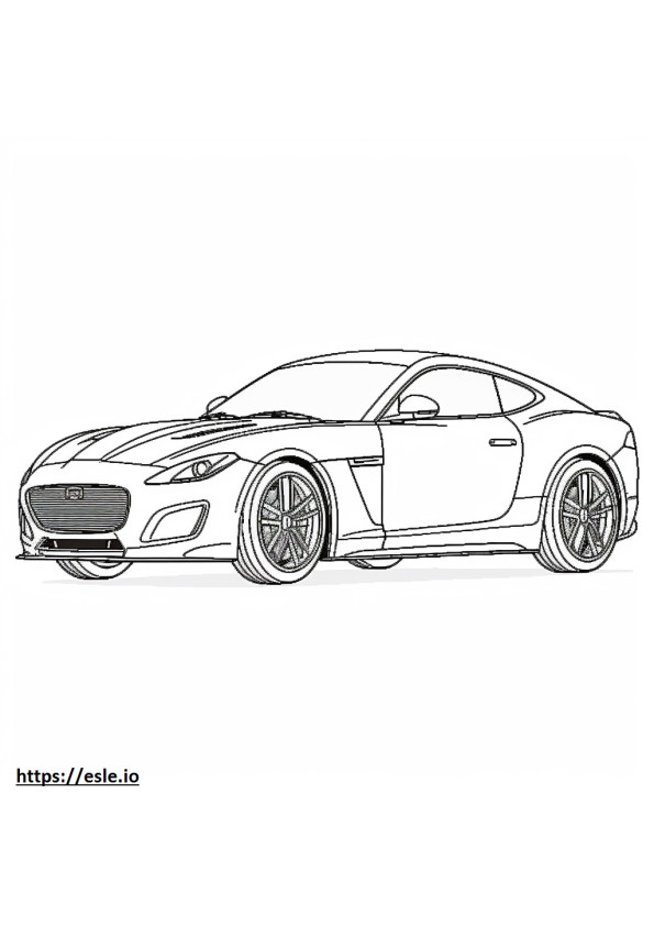 Jaguar F-Type AWD Coupe coloring page