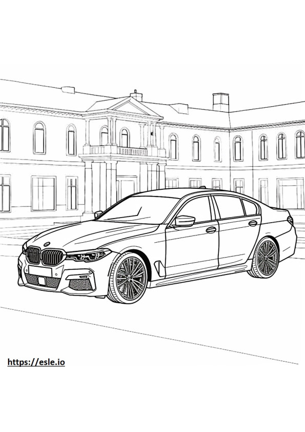 BMW M340i セダン ぬりえ - 塗り絵