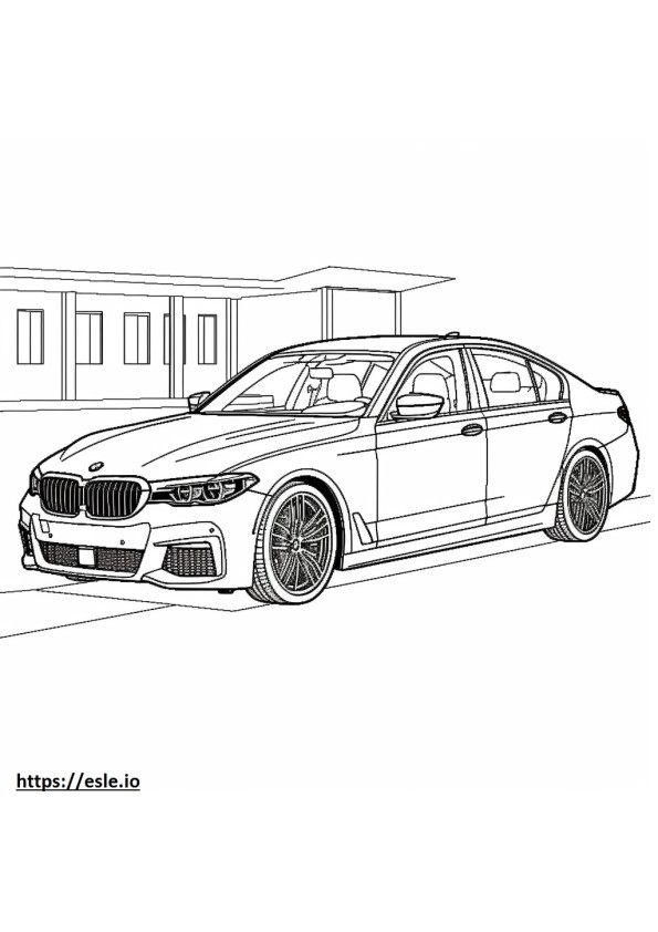 BMW M340i セダン ぬりえ - 塗り絵