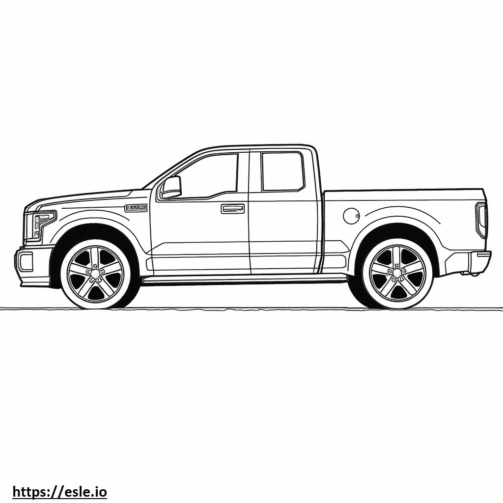 Ford F-150 Lightning 4WD Extended Range coloring page