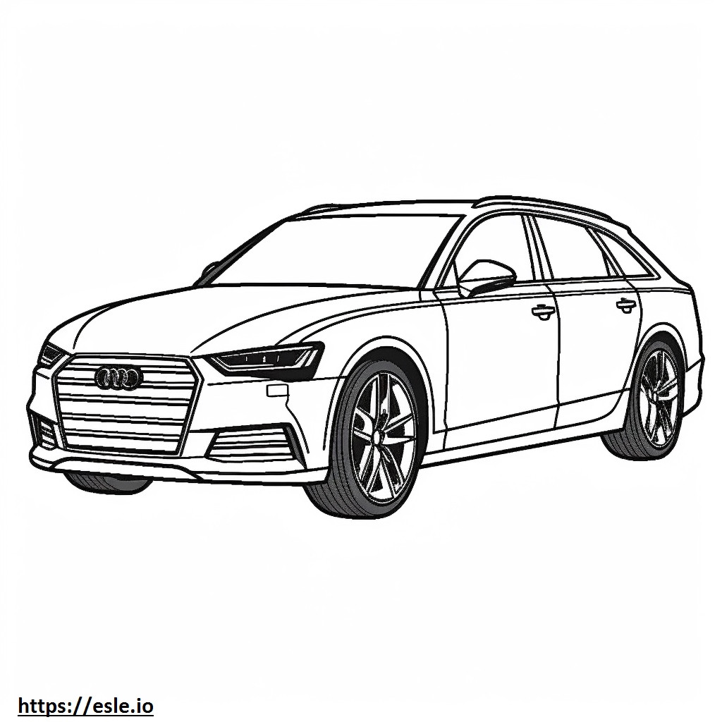 Coloriage Audi A6 familiale à imprimer