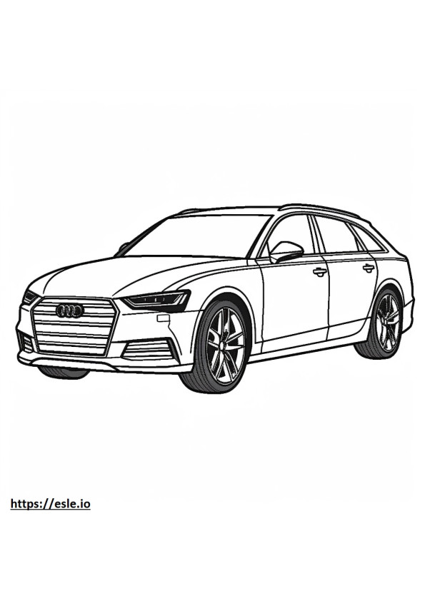 Coloriage Audi A6 familiale à imprimer