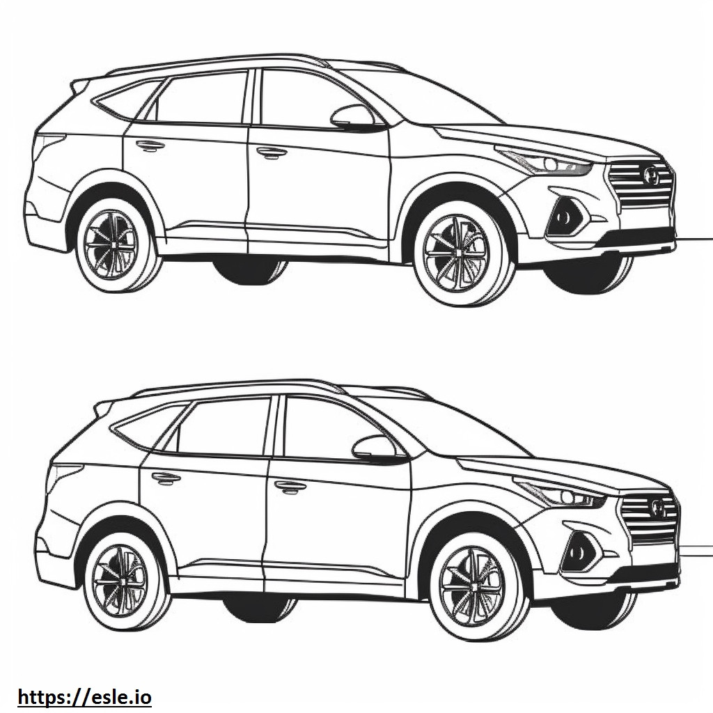 Hyundai Santa Fe Hybrid coloring page