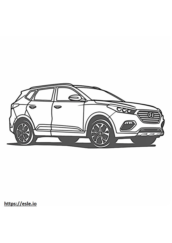 Hyundai Santa Fe Hybrid coloring page