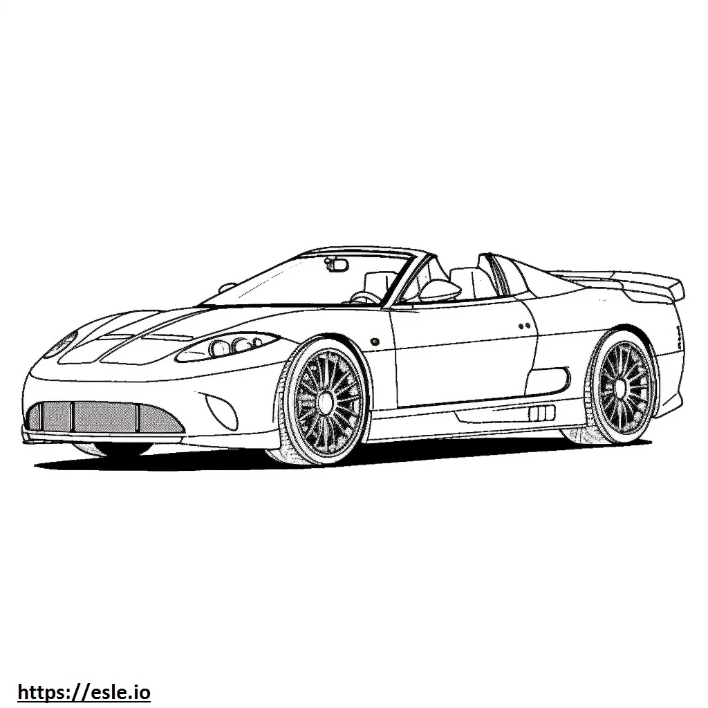 Spyker C8 Double 12 Spyder 3 Coloring Page