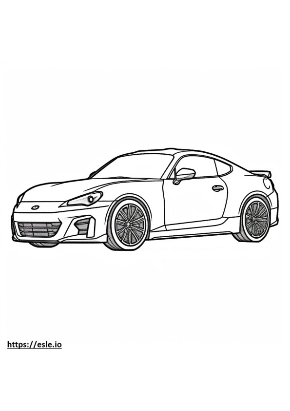 Subaru BRZ coloring page