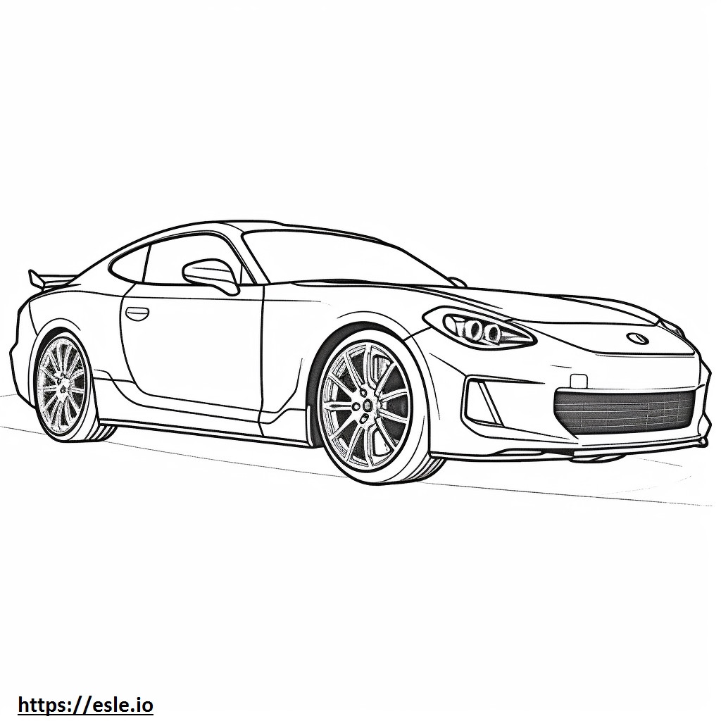 Subaru BRZ coloring page