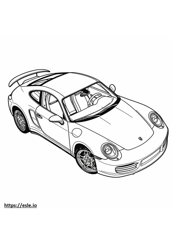 Coloriage Porsche 911 Turbo S Coupé à imprimer