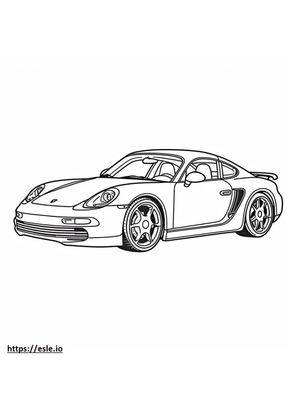 Porsche TurboGT2 kleurplaat