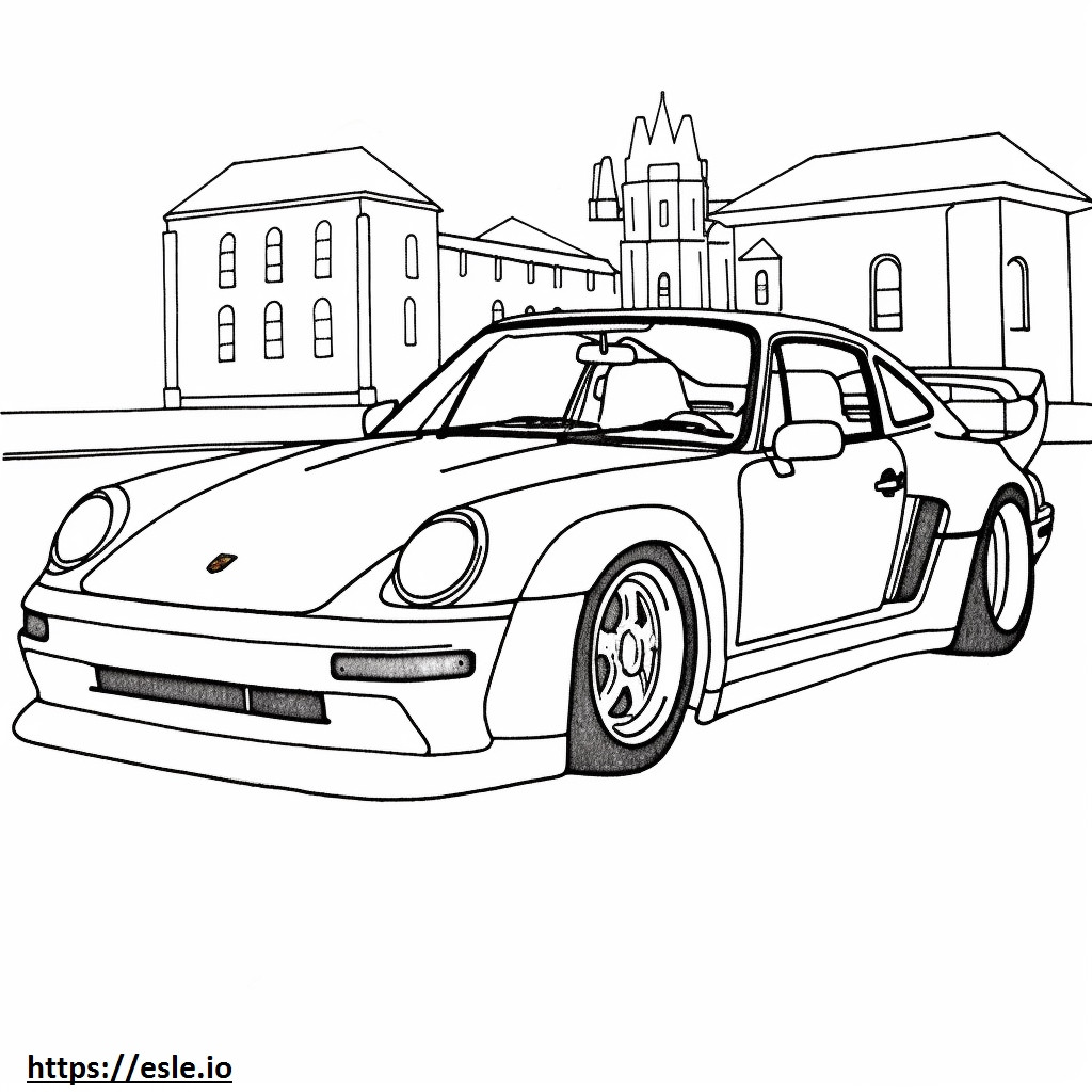 Porsche Turbo GT2 para colorear e imprimir