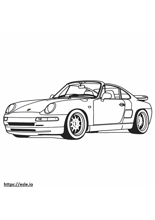 Porsche Turbo GT2 coloring page