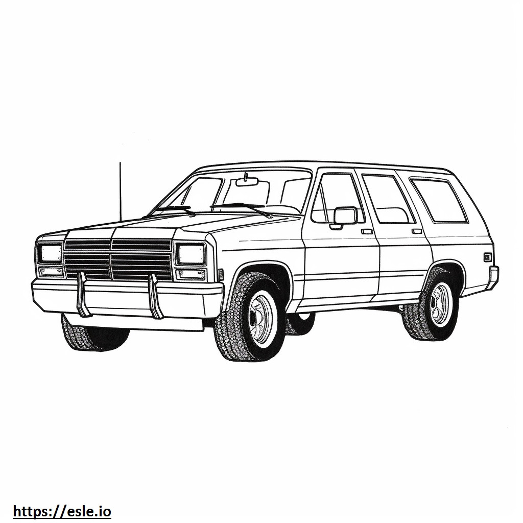 Chevrolet R10 Suburban 2WD coloring page