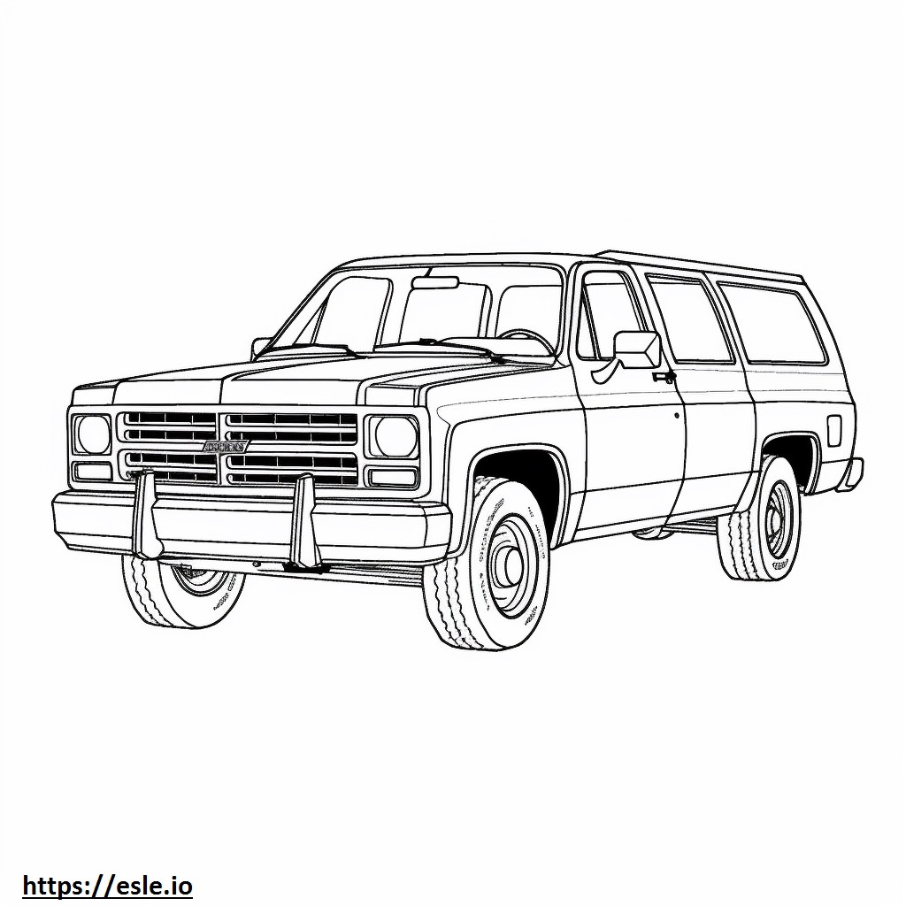 Chevrolet R10 Pinggiran Kota 2WD gambar mewarnai