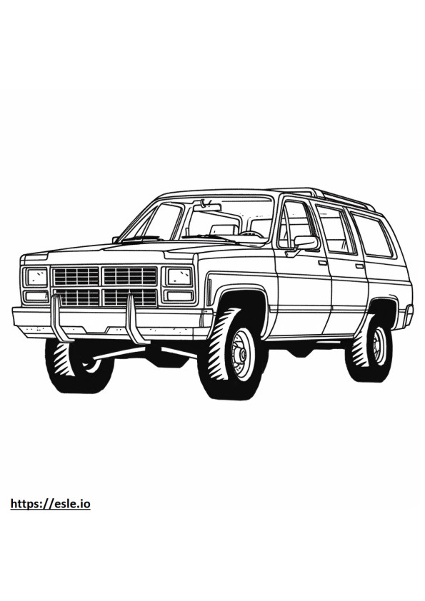 Chevrolet R10 Suburban 2WD coloring page