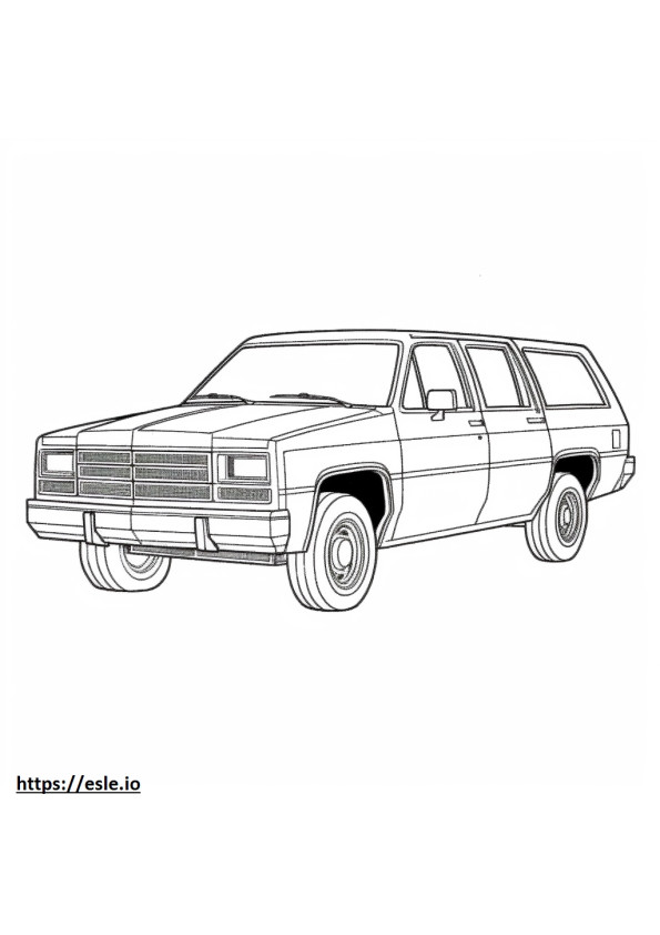 Chevrolet R10 Suburban 2WD para colorear e imprimir