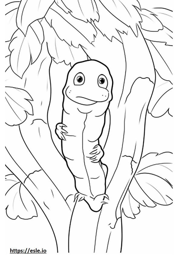 Amazon Tree Boa Kawaii coloring page